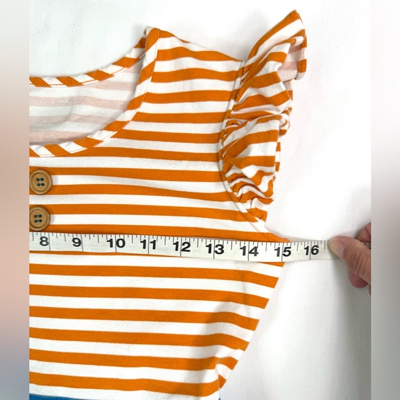 ELEANOR ROSE Girls Dress 14–16 Rhonda Stripe Teepee Fall Thanksgiving Ruffle - Picture 12 of 13